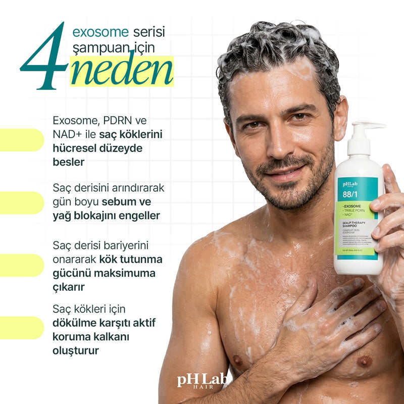 Exosome, NAD+ & Triple PDRN Hair & Scalp Care Şampuan Men