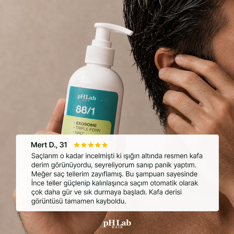 Exosome, NAD+ & Triple PDRN Hair & Scalp Care Şampuan Men